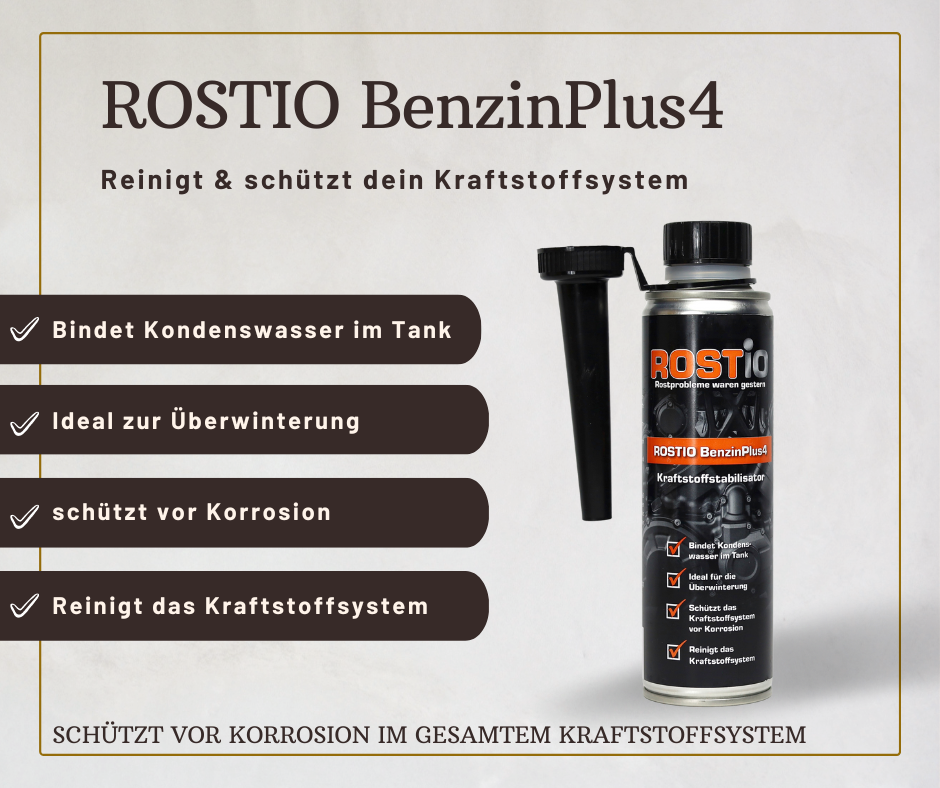 ROSTIO BenzinPlus4 Benzin-Stabilisator Benzin Additiv Motor & Tank Rostschutz R2112_2