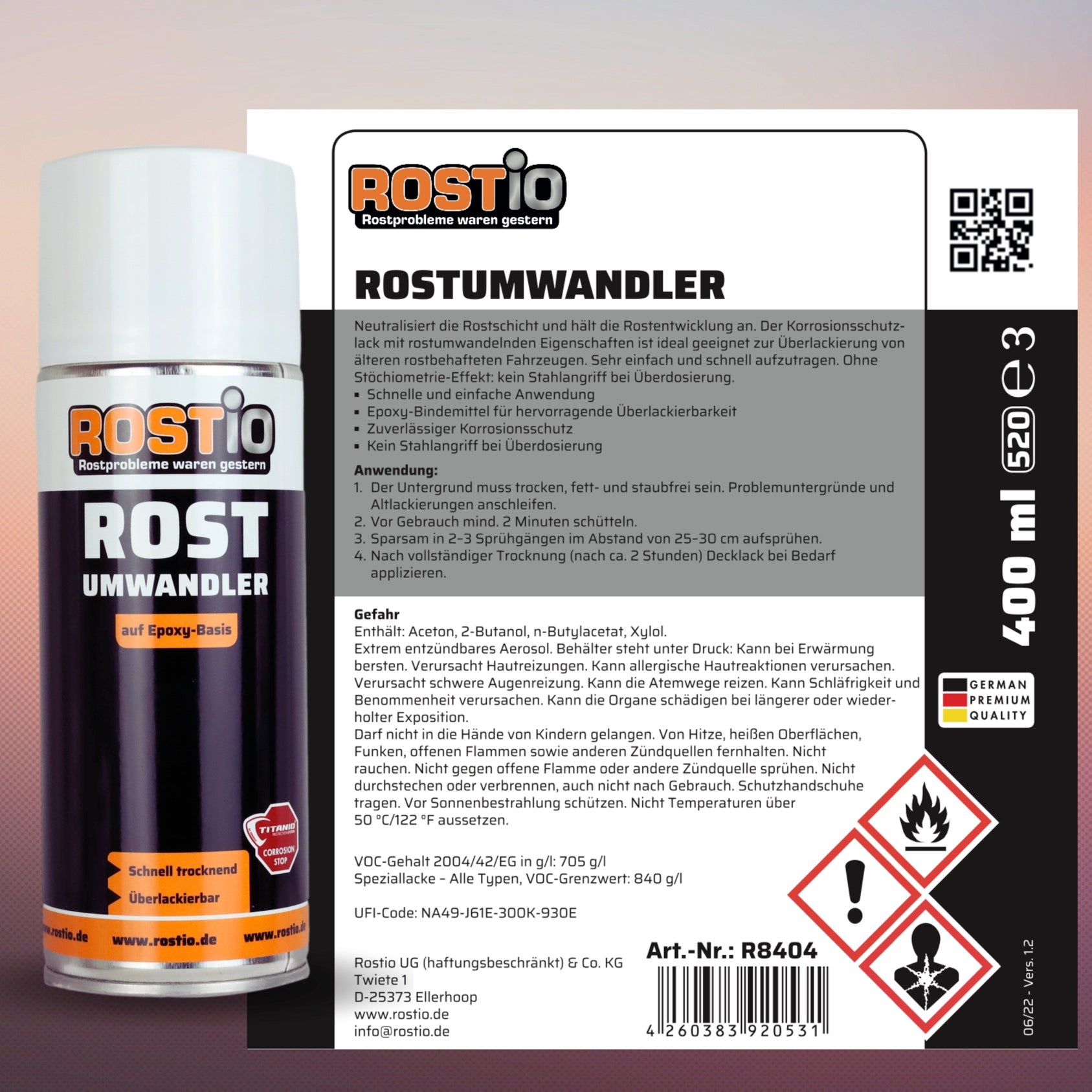 ROSTIO Rostumwandler Spray 400ml Spraydose R8404_1