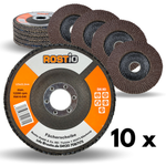 10 Stück ROSTIO Fächerscheibe ø 125 mm Stahl & Metall braun R9610-S40_3