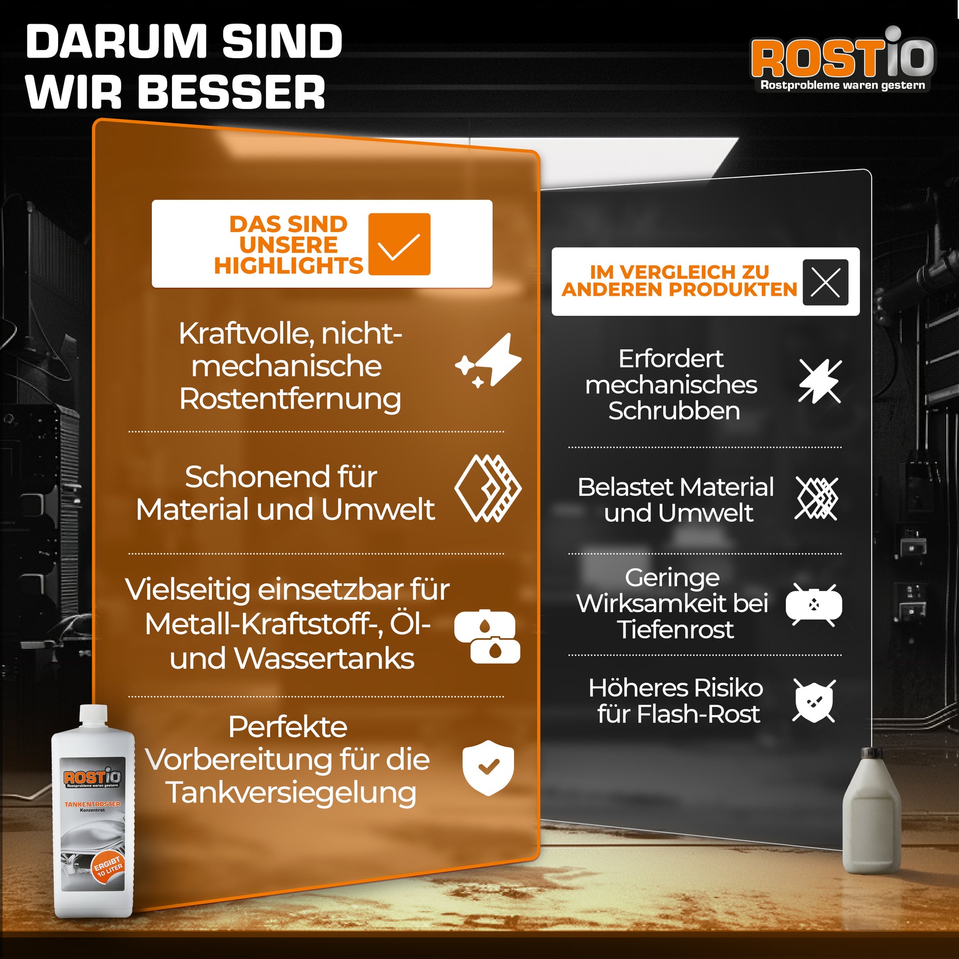 ROSTIO Tankentroster 1 Liter - Tankentrostung Konzentrat B00JHMYQF2.PT04