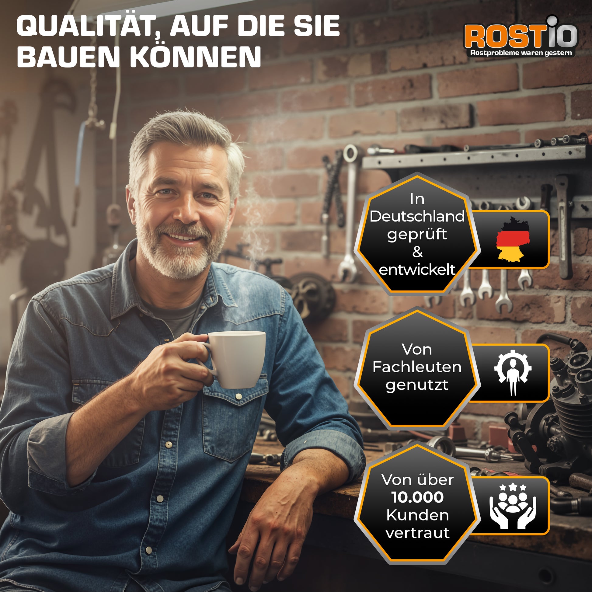 ROSTIO Tankentroster 1 Liter plus Tank - Schutzemulsion B019U5T9K2.PT06