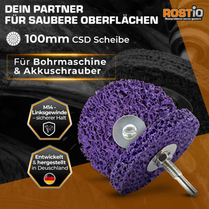 CSD Schleifscheibe CBS Reinigungsscheibe mit Spanndorn Lila Purple B01LY9AI3I.PT01