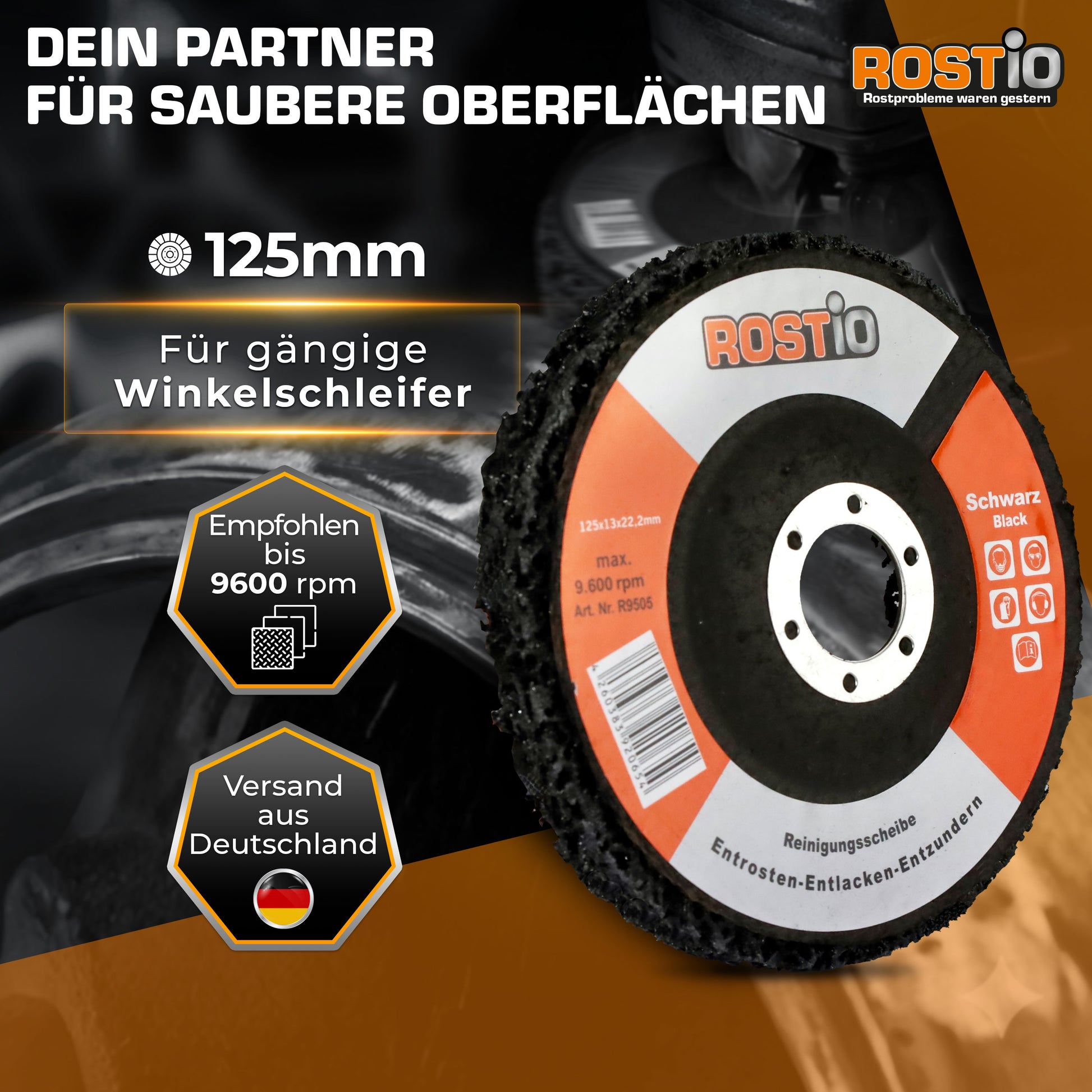 5 x ROSTIO CSD Scheibe 125 mm schwarz Set für Winkelschleifer B01MT73G9X.PT01