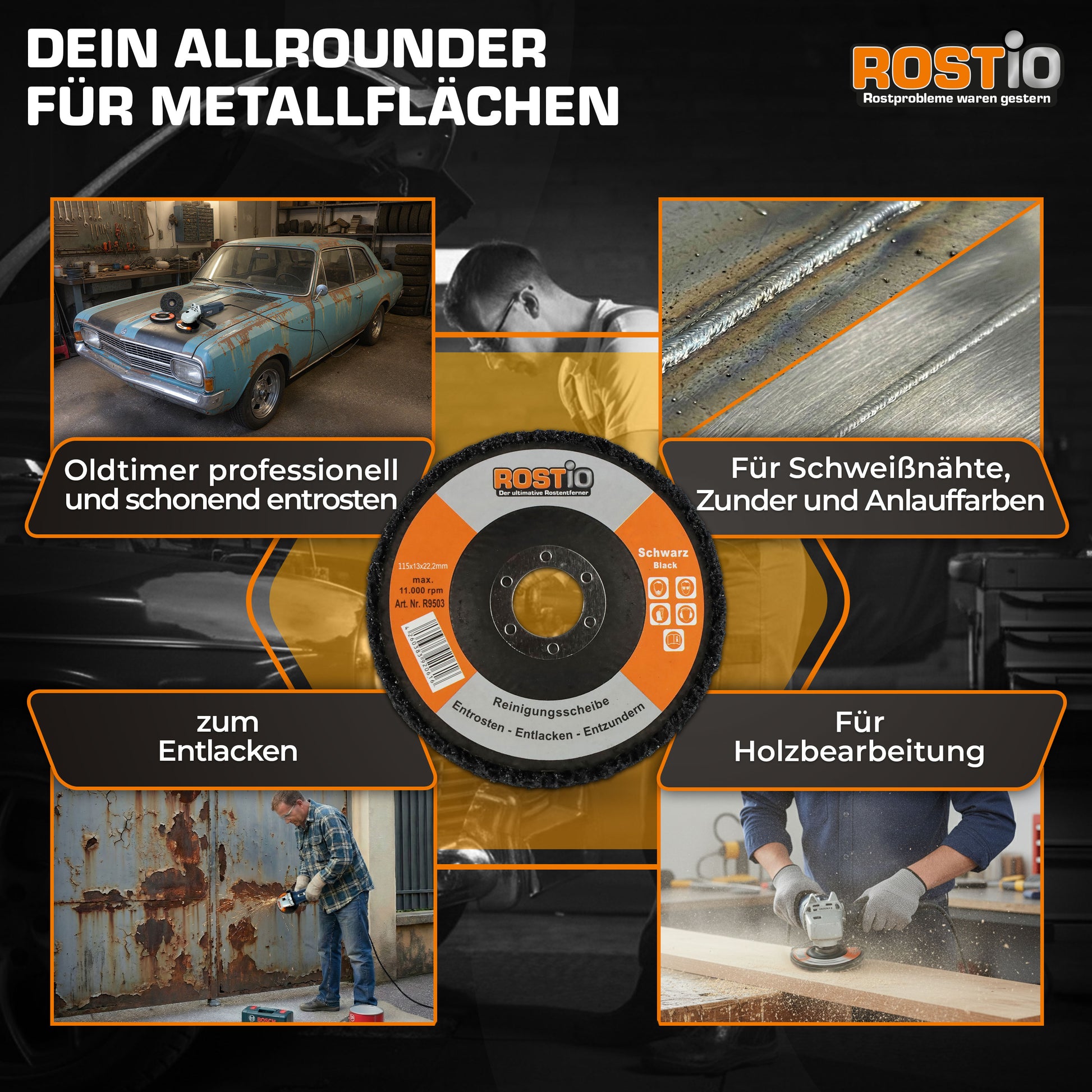 5 x ROSTIO CSD Scheibe 125 mm schwarz Set für Winkelschleifer B01MT73G9X.PT05