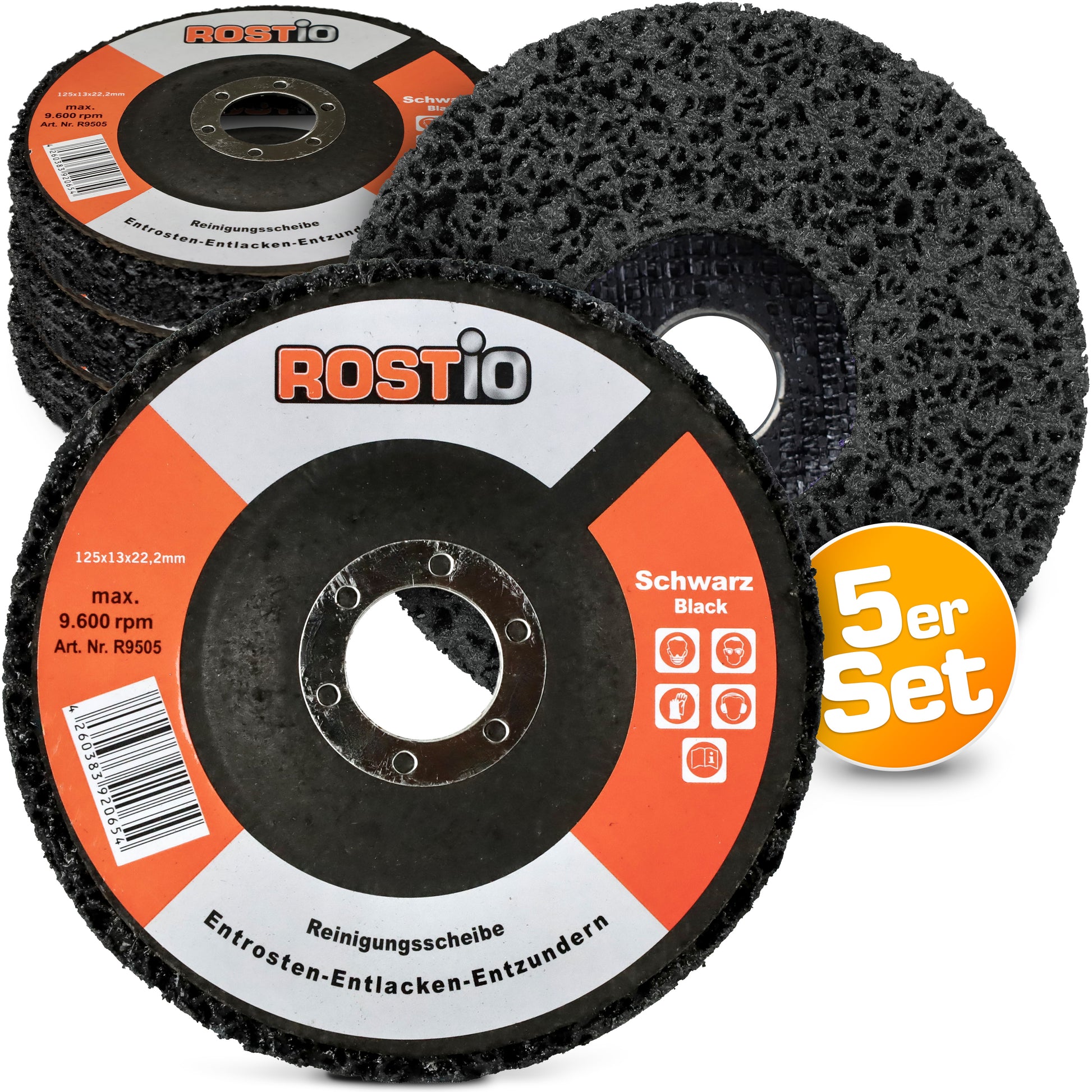 5 x ROSTIO CSD Scheibe 125 mm schwarz Set für Winkelschleifer B01MT73G9X_MAIN02