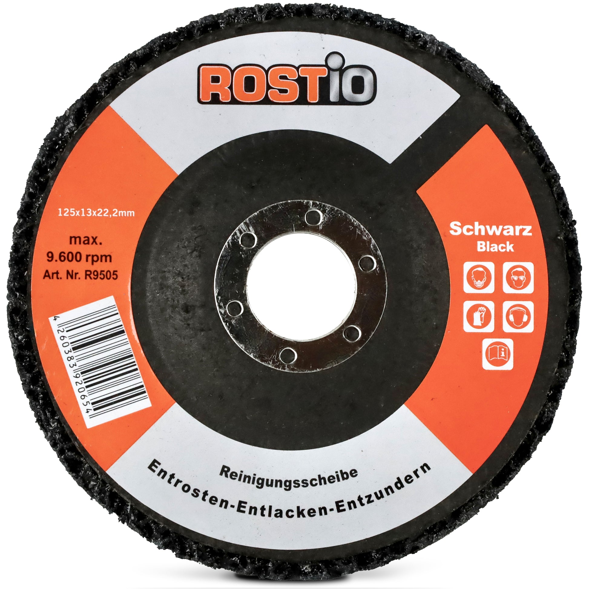 ROSTIO CSD Scheibe 125 mm Reinigungsscheibe schwarz für Winkelschleifer B01MU8OGLS_MAIN01