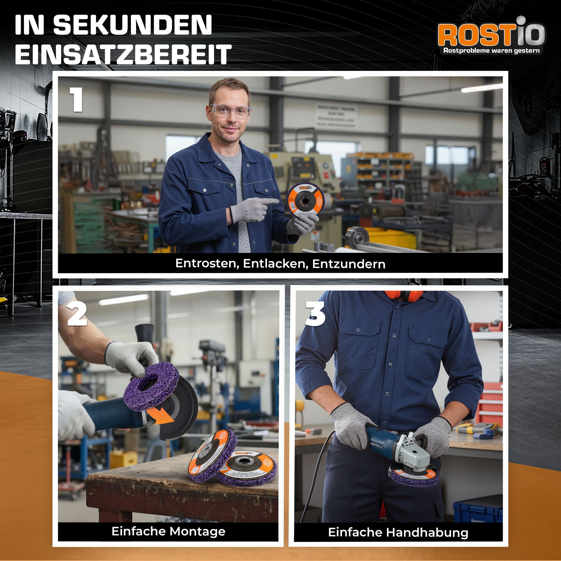 5 x CSD Scheibe lila 125 mm Set für Winkelschleifer B01N300L32.PT02