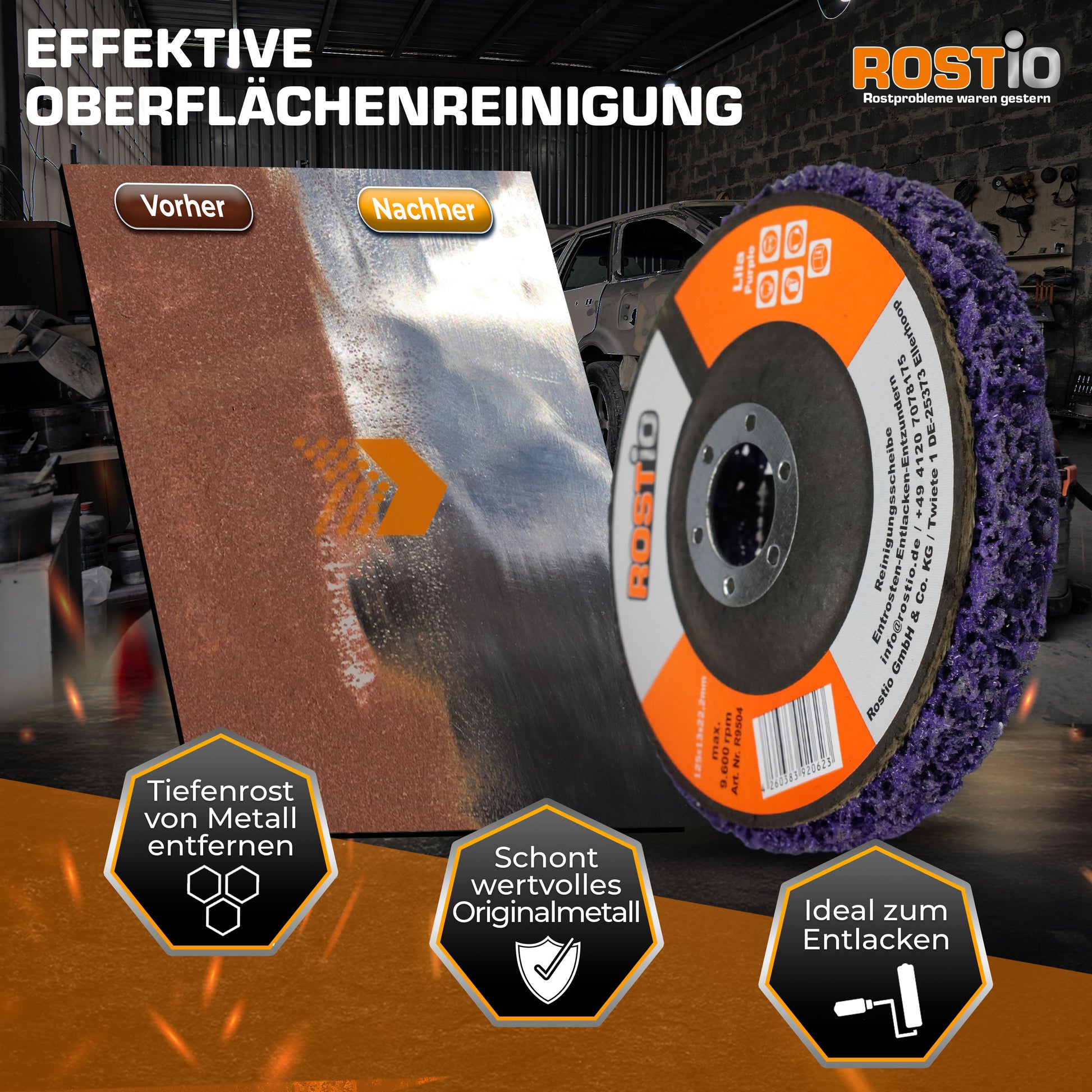 5 x CSD Scheibe lila 125 mm Set für Winkelschleifer B01N300L32.PT03