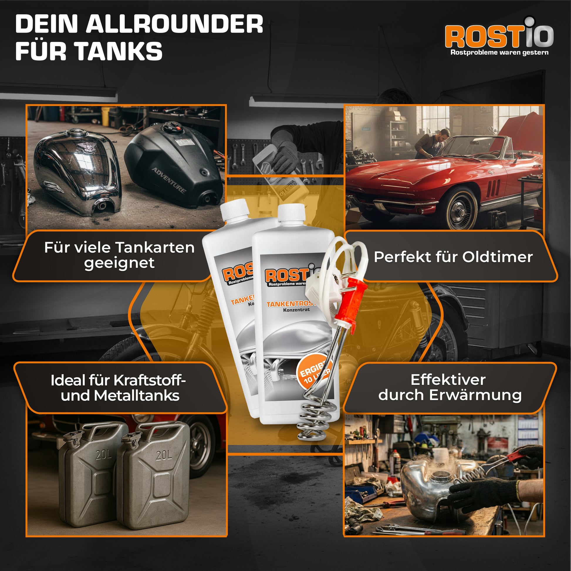 ROSTIO Tankentroster Set - 2 x 1 Liter Konzentrat mit Tauchsieder B01N4CM9BJ.PT05