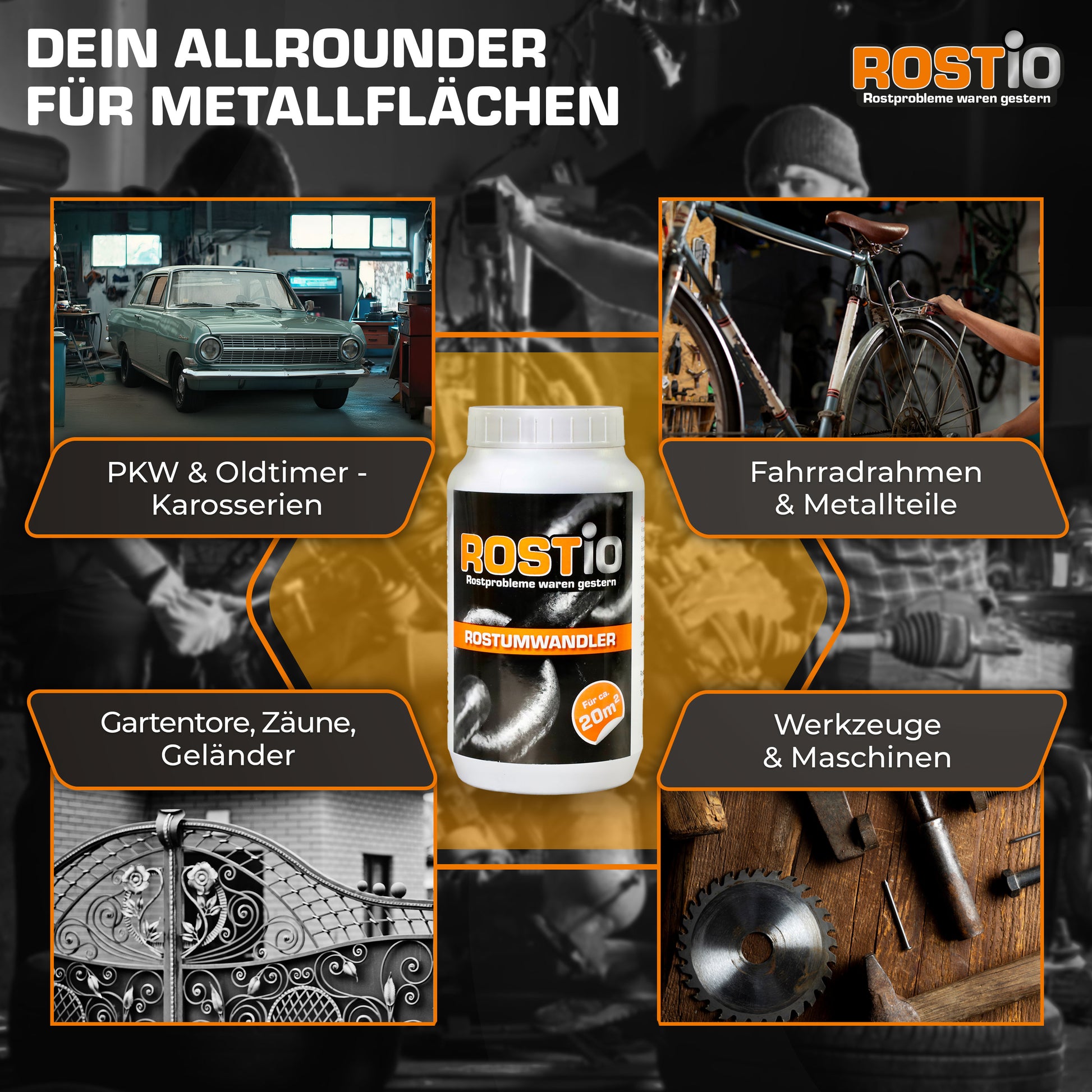 ROSTIO Rostumwandler 1 Liter Rostkonverter mit Pinsel B01NBKO44O.PT05