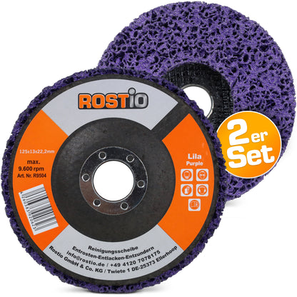 2 x CSD Scheibe lila 125 mm Set für Winkelschleifer - Reinigungsscheibe- Schleifscheibe B09S2ZKTL7.MAIN01