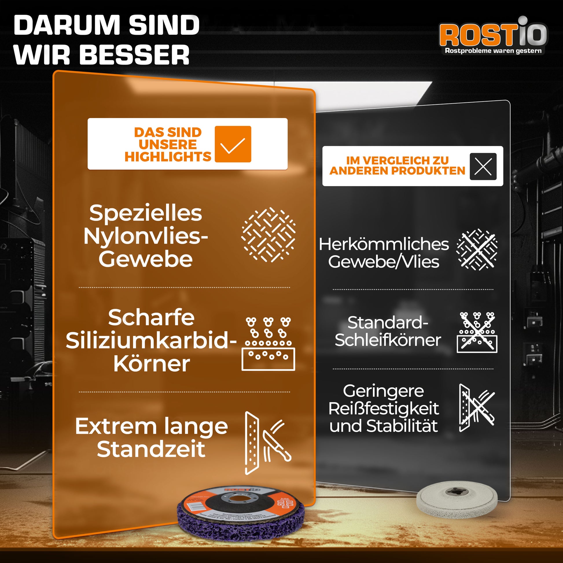 2 x CSD Scheibe lila 125 mm Set für Winkelschleifer - Reinigungsscheibe- Schleifscheibe B09S2ZKTL7.PT04