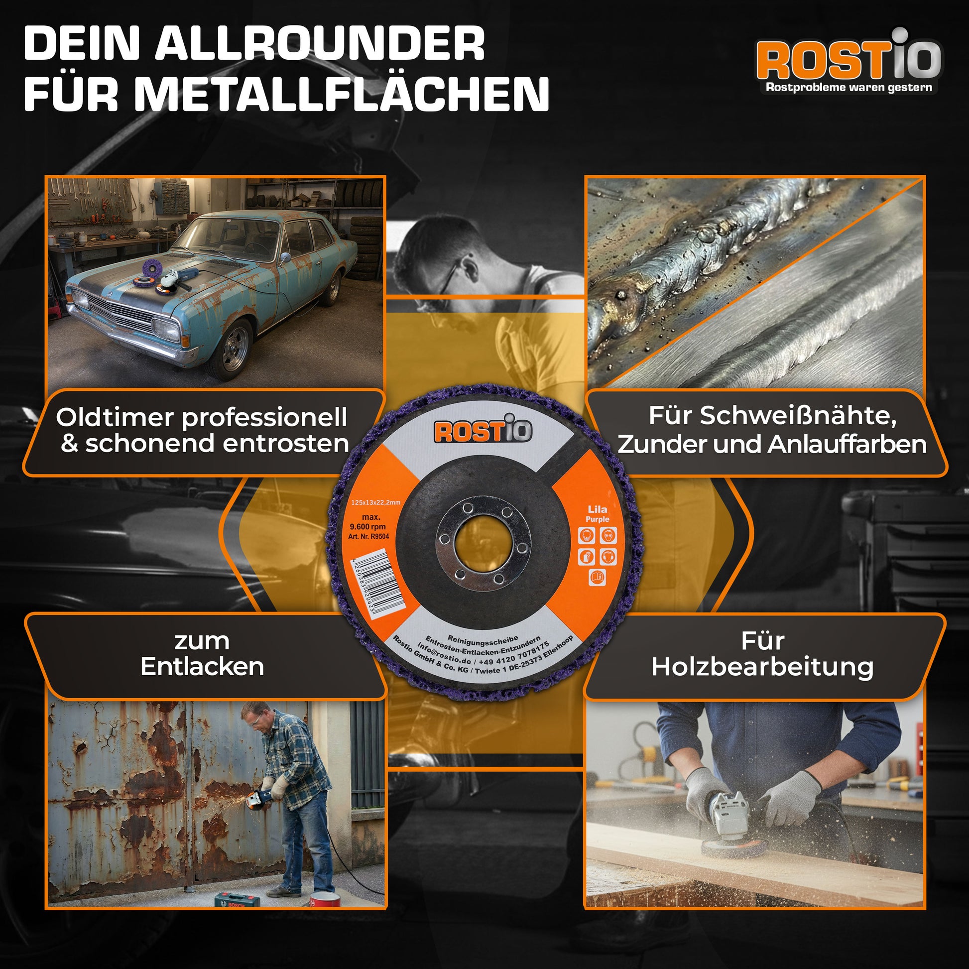 2 x CSD Scheibe lila 125 mm Set für Winkelschleifer - Reinigungsscheibe- Schleifscheibe B09S2ZKTL7.PT05