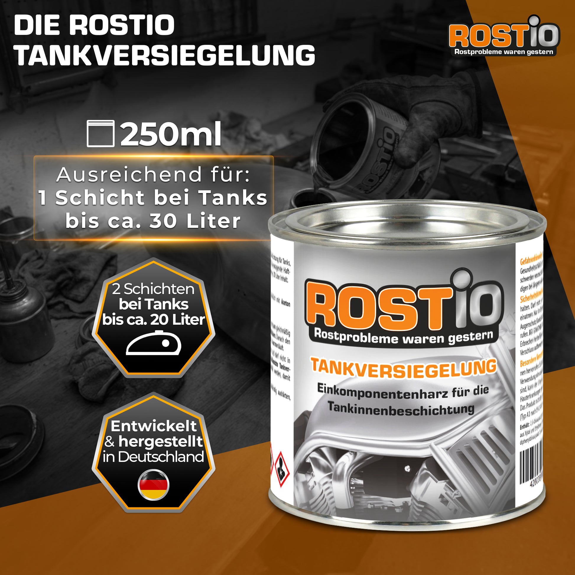 ROSTIO Tankversiegelung Einkomponentenharz 1k B0B4P5LYLG.PT01