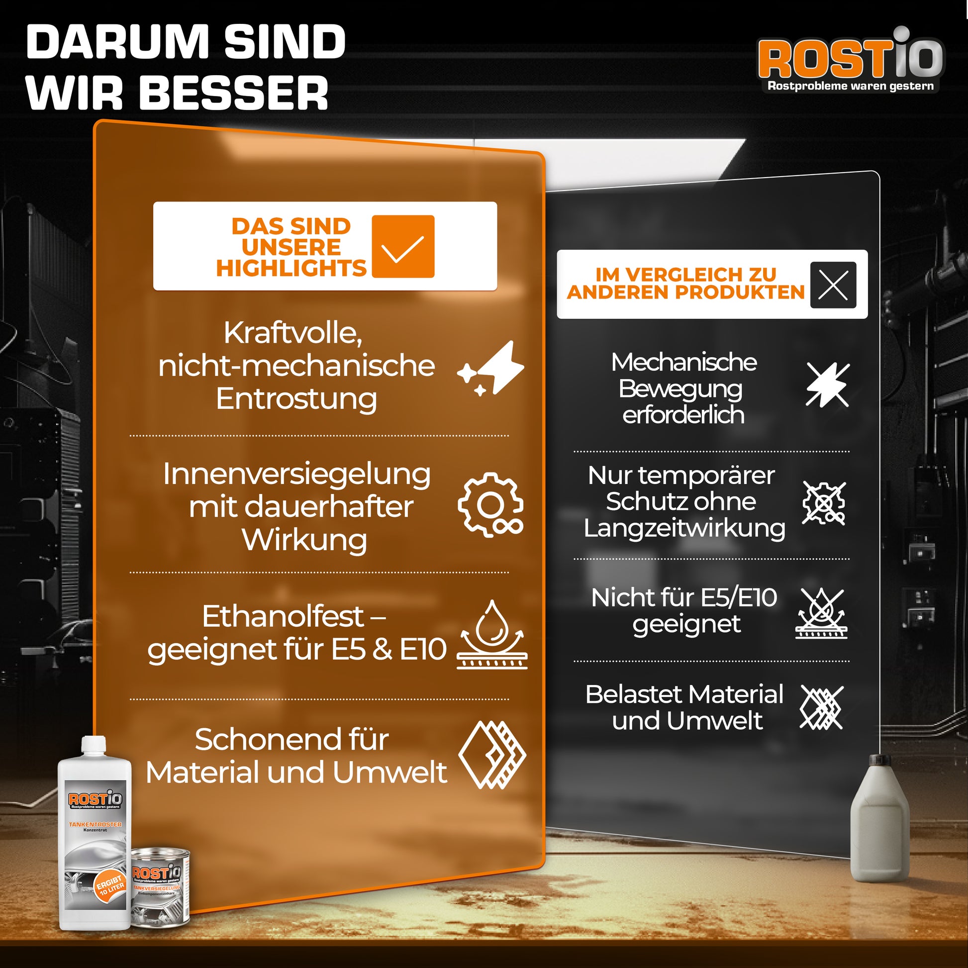 ROSTIO Tankentroster 1 Liter plus Tankversiegelung Set B0BV31QLY7.PT04