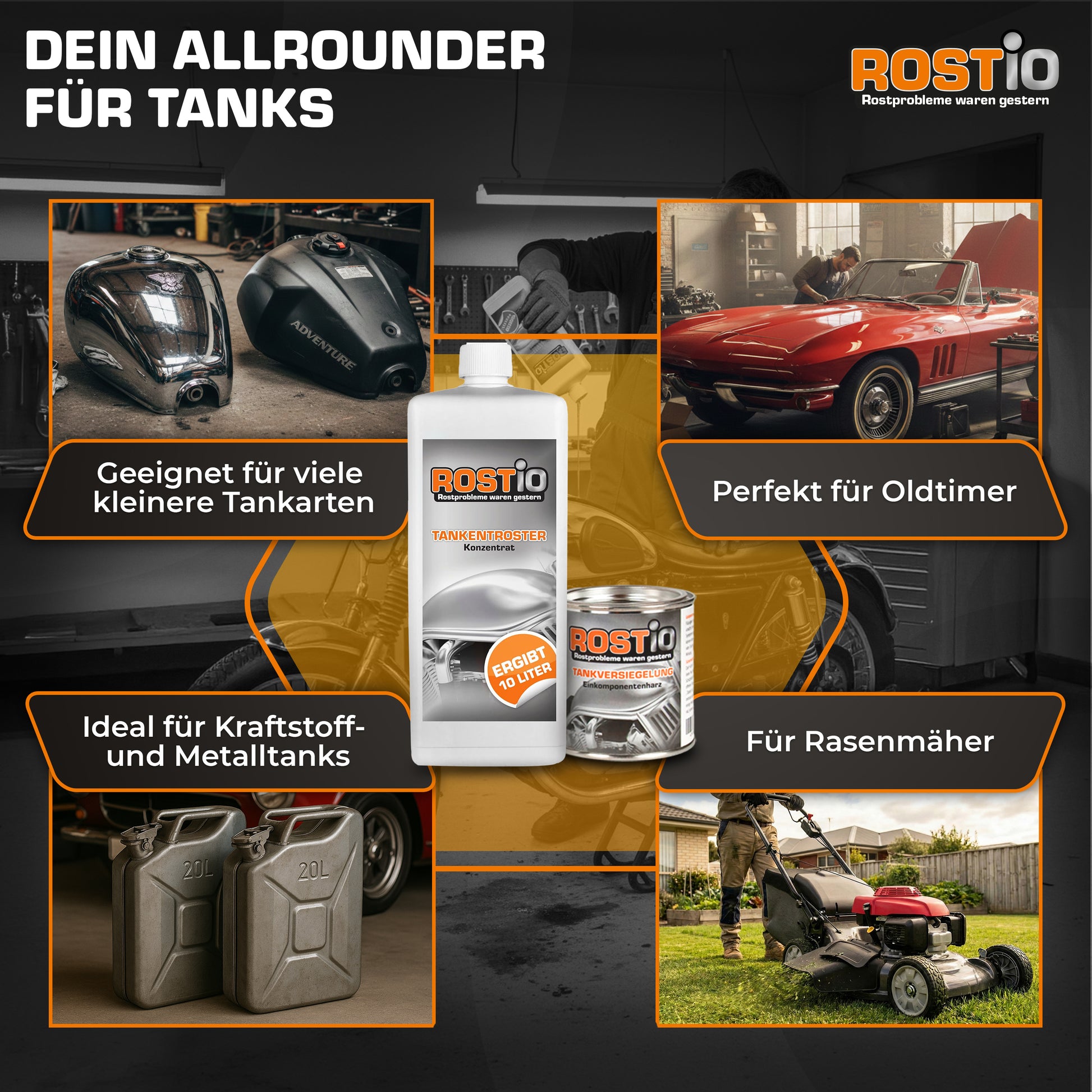 ROSTIO Tankentroster 1 Liter plus Tankversiegelung Set B0BV31QLY7.PT05