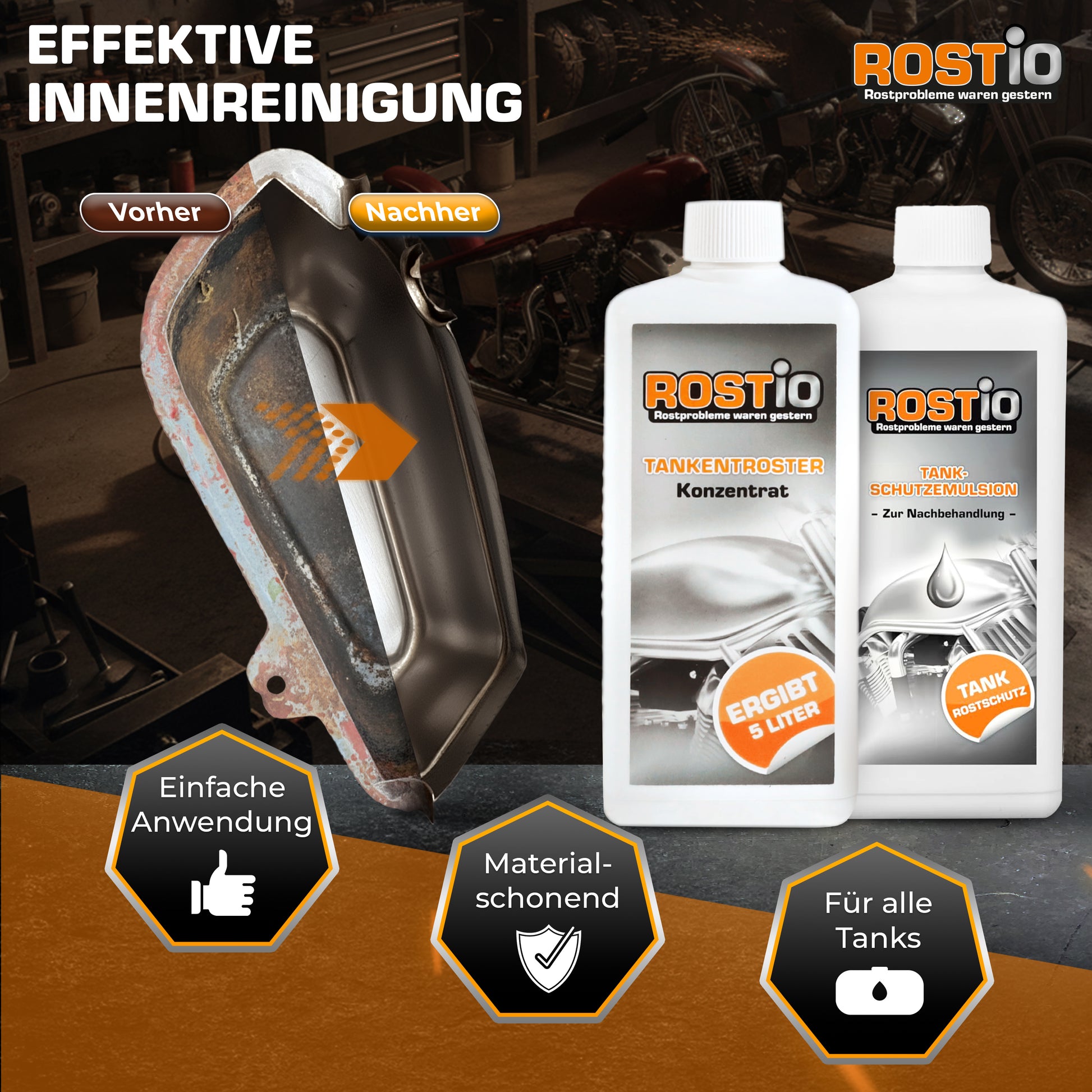 ROSTIO Tankentroster 500 ml plus 500ml Tank - Schutzemulsion B0CDCJ9FRH.PT03