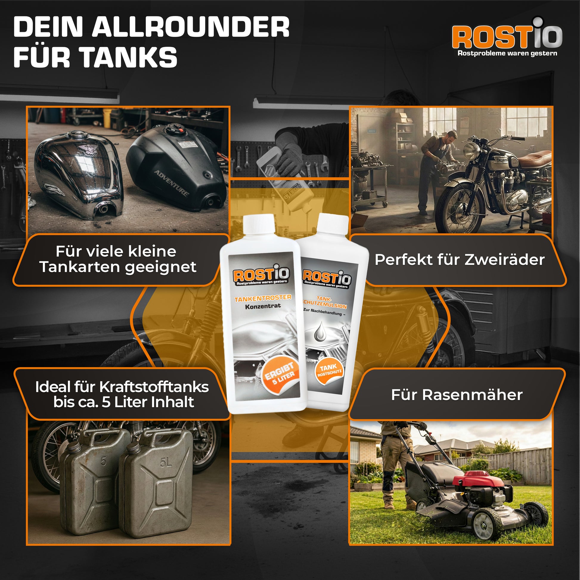 ROSTIO Tankentroster 500 ml plus 500ml Tank - Schutzemulsion B0CDCJ9FRH.PT05