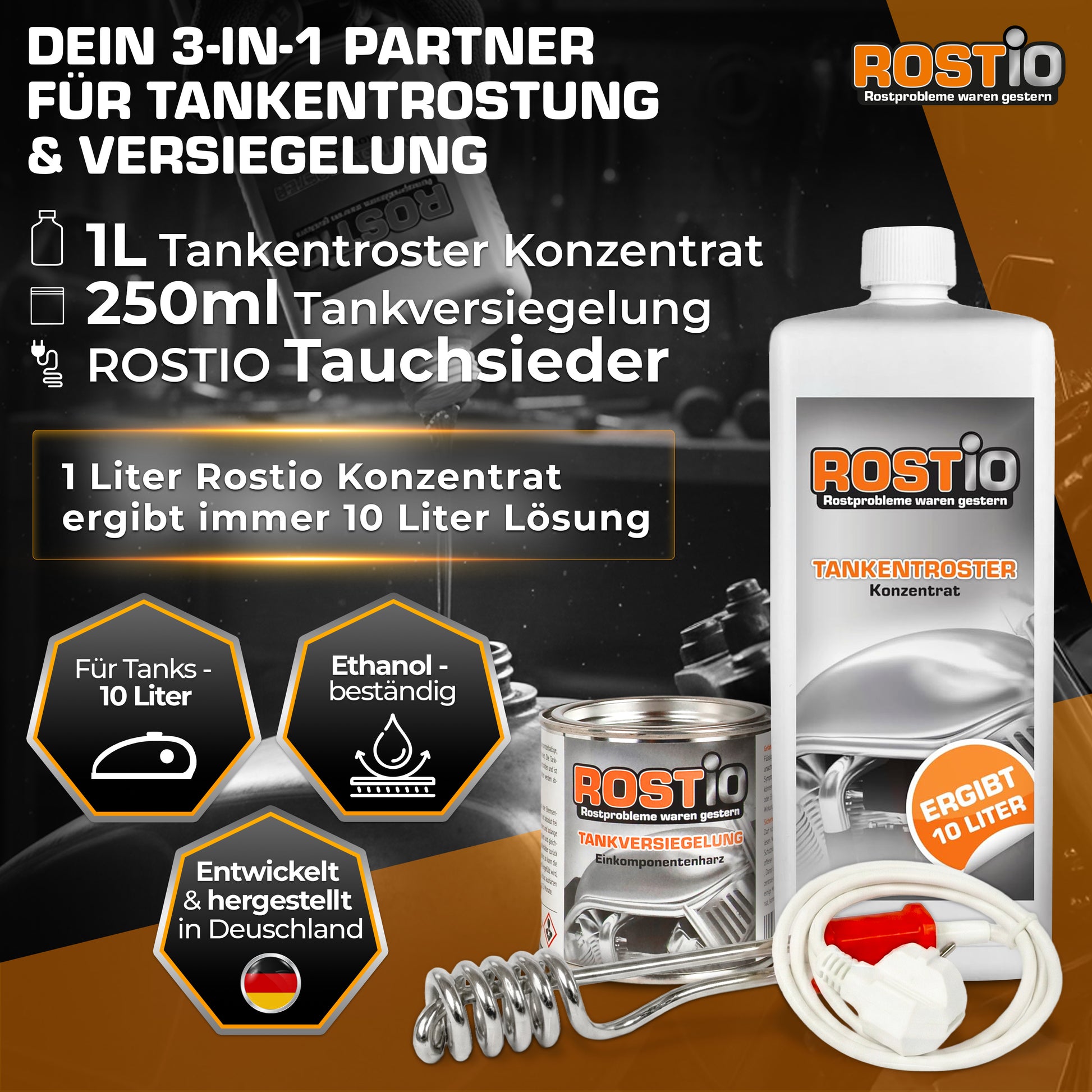 1 Liter Tankentroster plus 250ml Tankversiegelung plus Tauchsieder Tanksanierungs-Set B0CGLKS1XZ.PT01