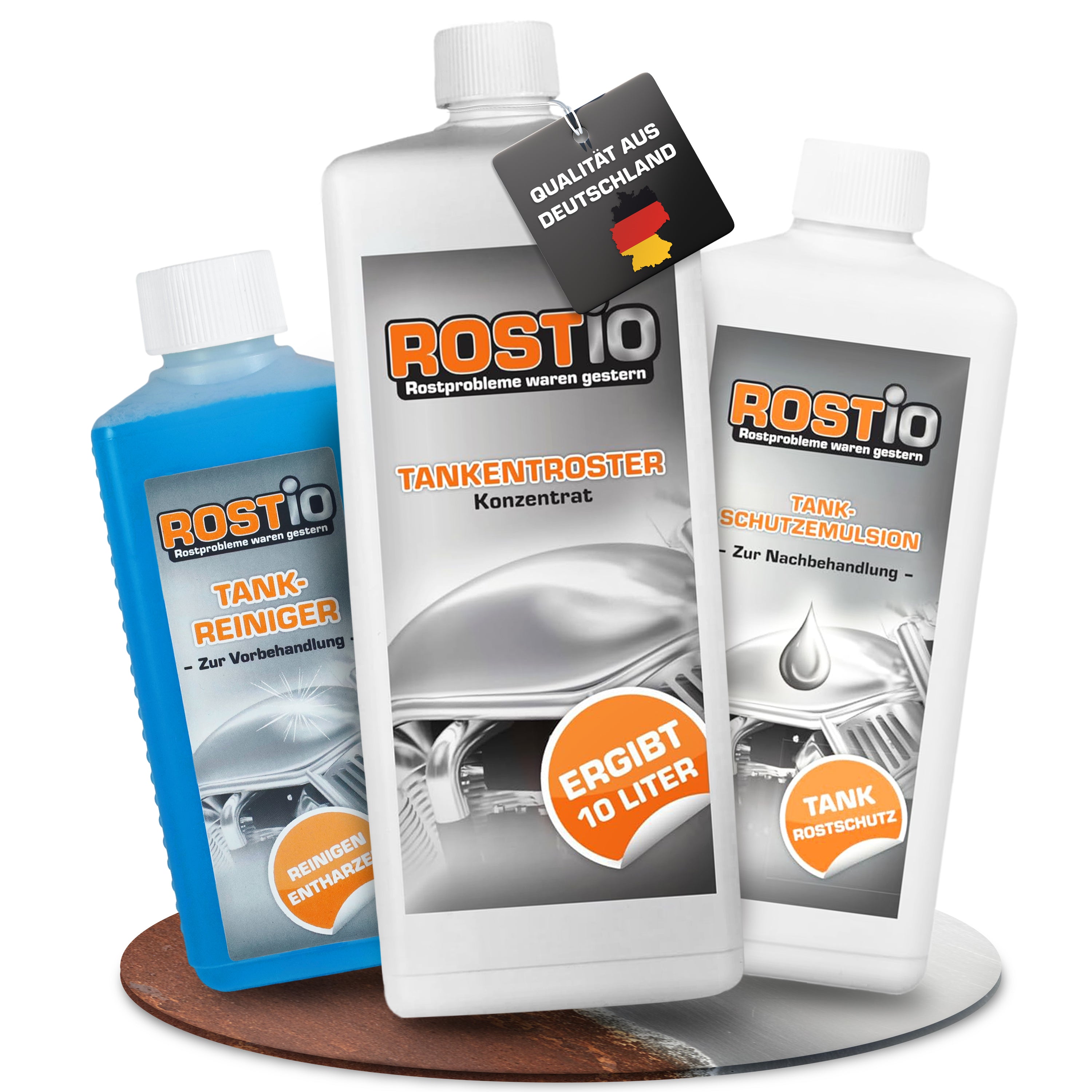 1 litre tank rust remover plus 500ml tank cleaner and 500ml tank prote