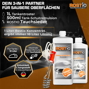 1 Liter Tankentroster plus 500ml Tank-Schutzemulsion plus Tauchsieder Tanksanierungs-Set B0CGLNP182.PT01