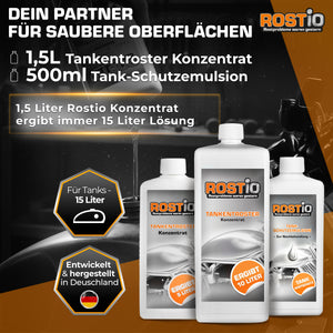 ROSTIO Tankentroster 1,5 Liter plus 500ml Tank - Schutzemulsion BB0CD5YXTFQ.PT01
