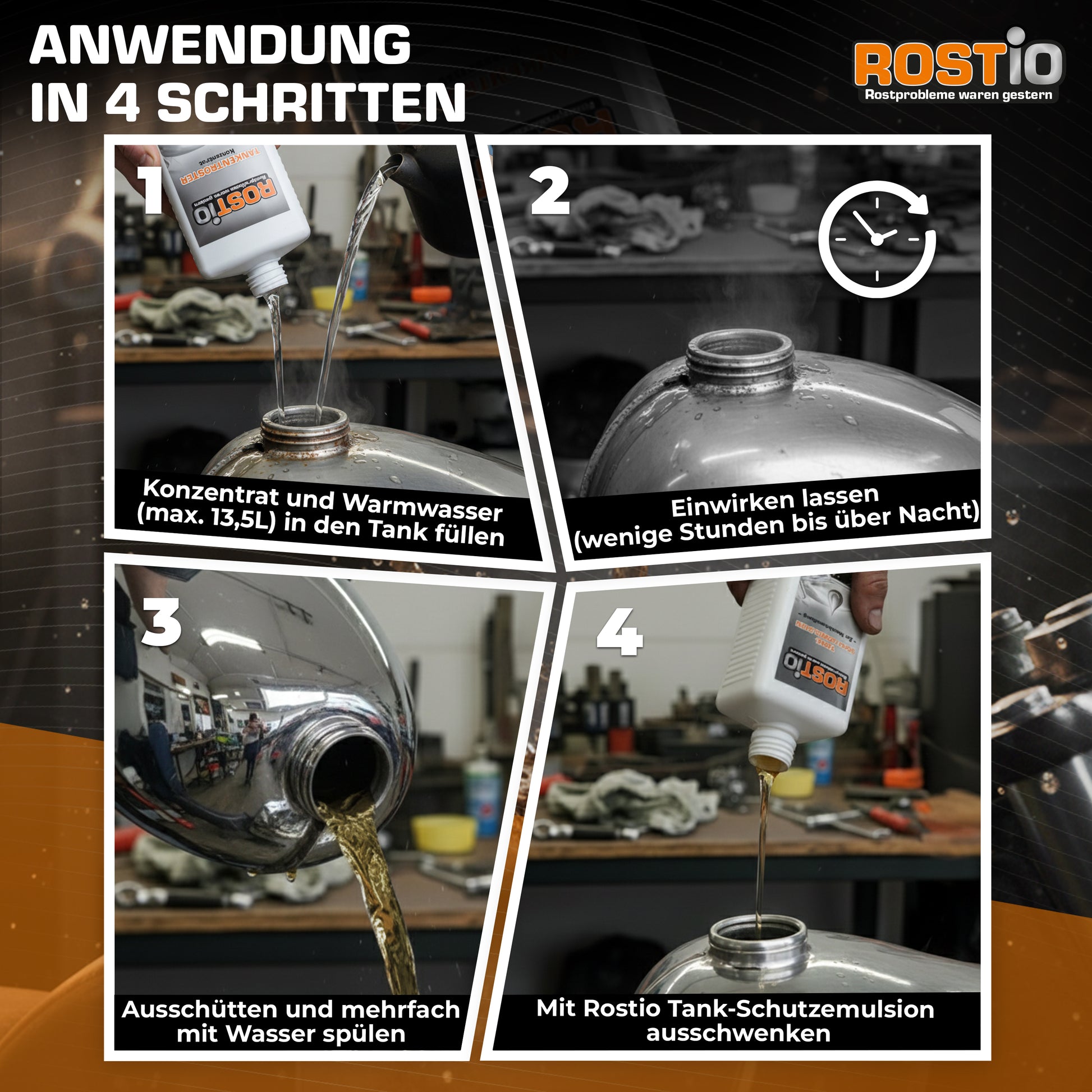 ROSTIO Tankentroster 1,5 Liter plus 500ml Tank - Schutzemulsion BB0CD5YXTFQ.PT02
