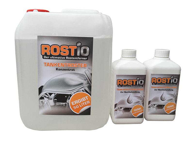 ROSTIO Tank Rust Remover Concentrate 5 liters plus 2 x 500 ml Tank Pro