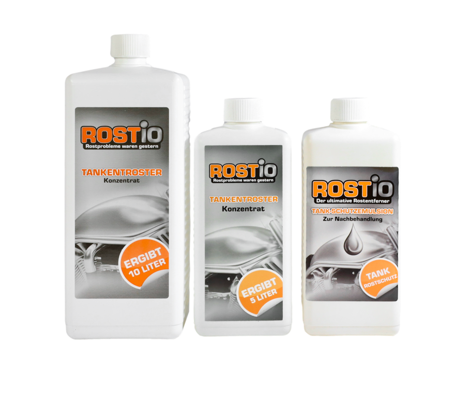 ROSTIO tank rust remover 1,5 litre plus 500ml tank protection emulsion