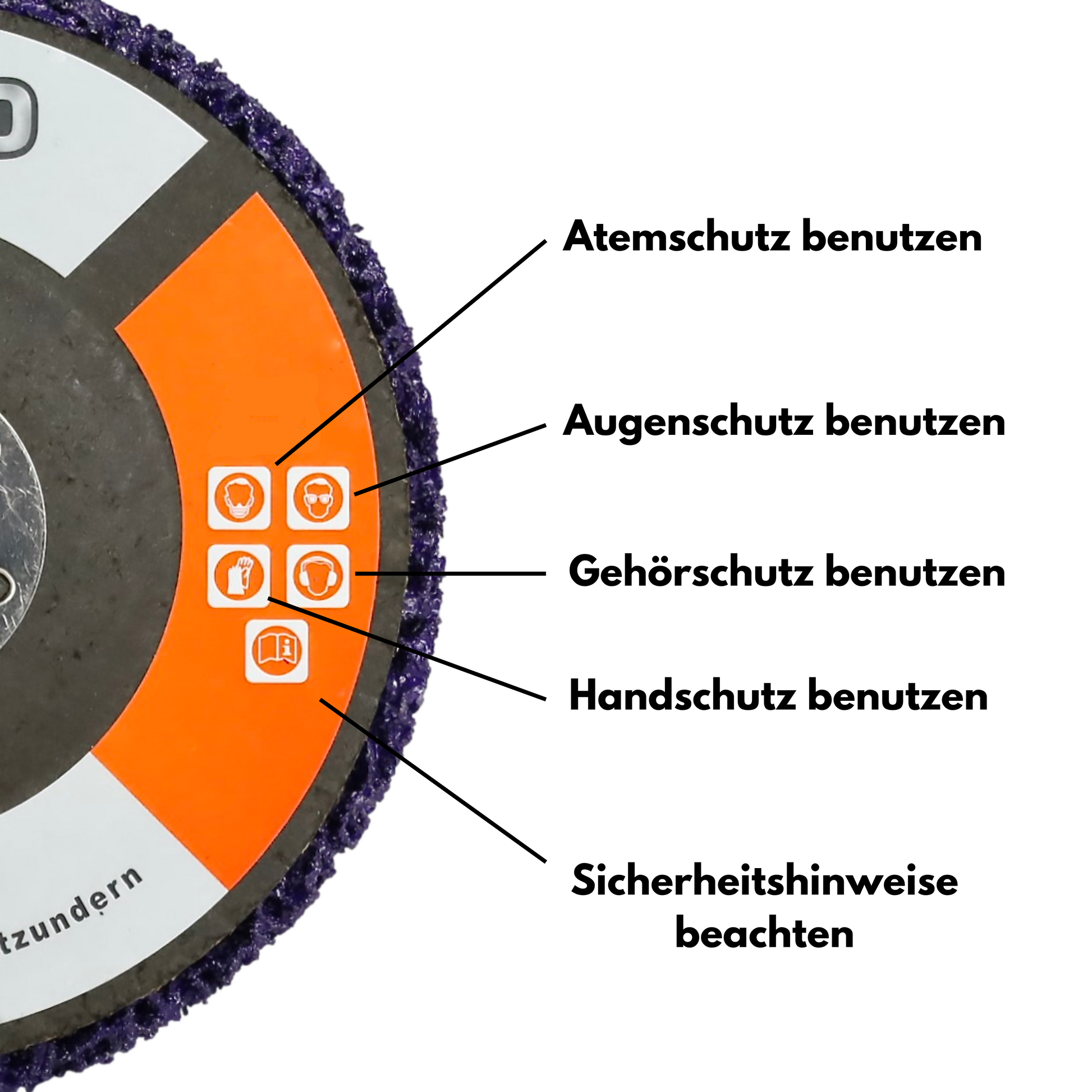 CSD Schleifscheibe CBS Reinigungsscheibe mit Spanndorn Lila Purple R9502_8