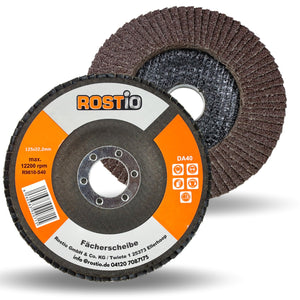 10 Stück ROSTIO Fächerscheibe ø 125 mm Stahl & Metall braun R9610-S40_7