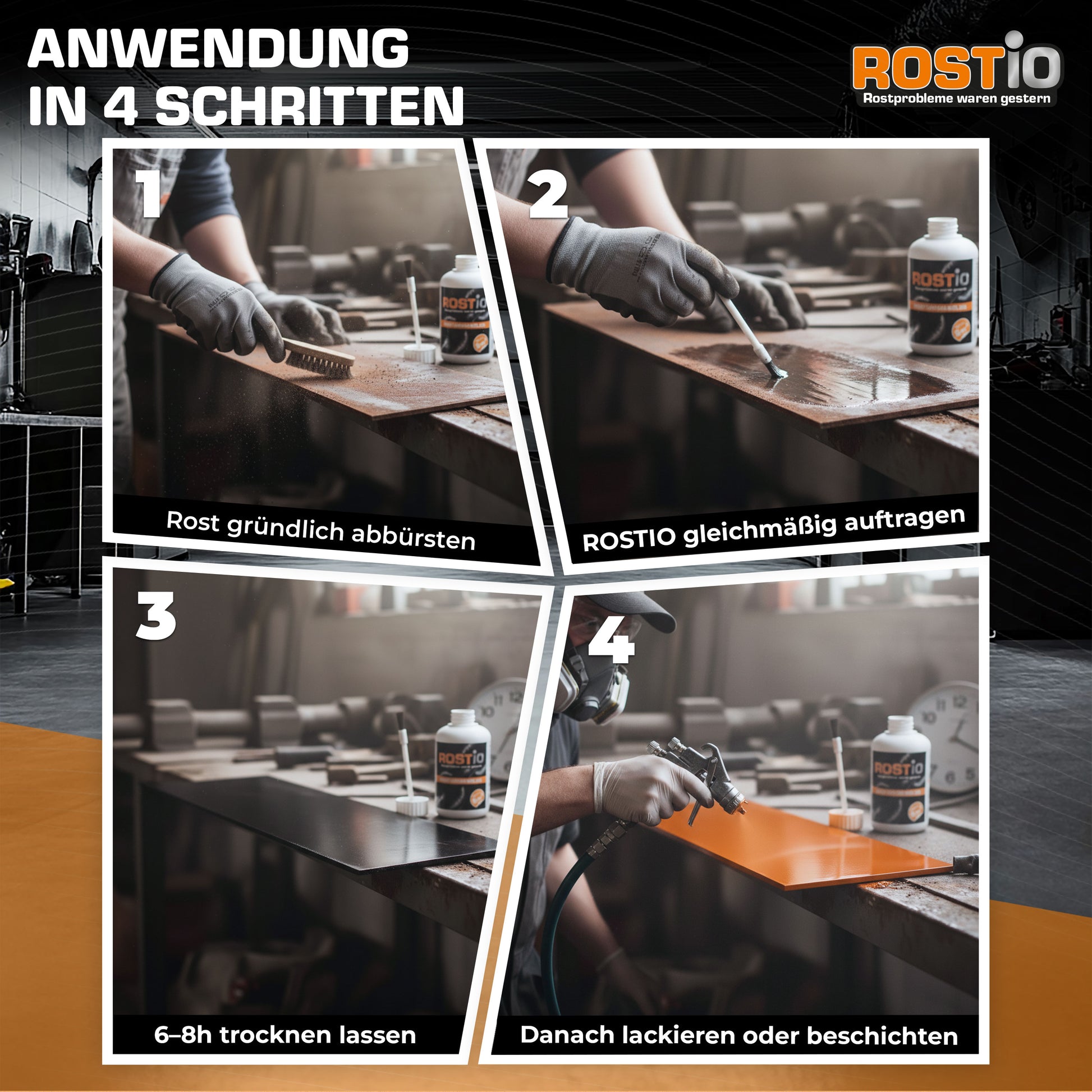 ROSTIO Rostumwandler 250 ml mit Pinsel Rostio_-_B01N9GYB78.PT02