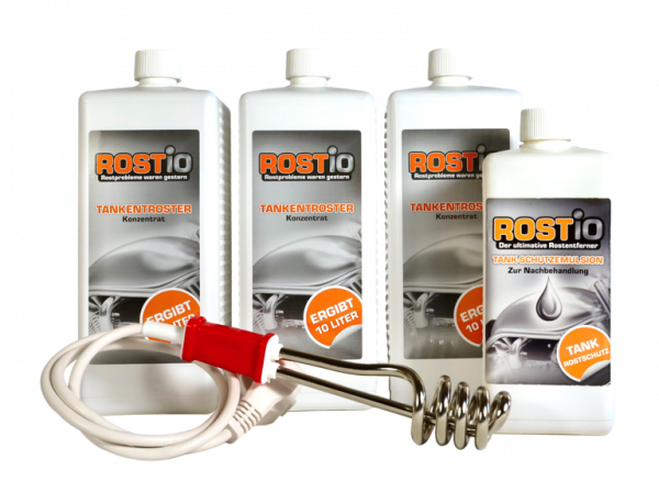 3 Liter Tankentroster plus 500ml Tank-Schutzemulsion plus Tauchsieder Tanksanierungs-Set