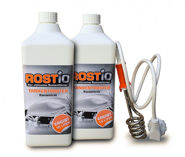 Rostio Tankentroster Set - 2 x 1 Liter Konzentrat mit Tauchsieder