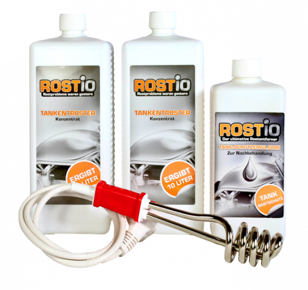 2 Liter Tankentroster plus 500ml Tank-Schutzemulsion plus Tauchsieder Tanksanierungs-Set