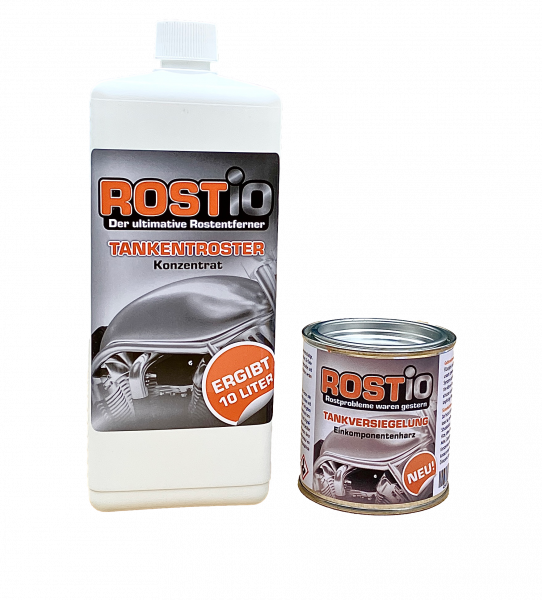 ROSTIO Tank Rust Remover 1 liter plus Tank Sealant Set