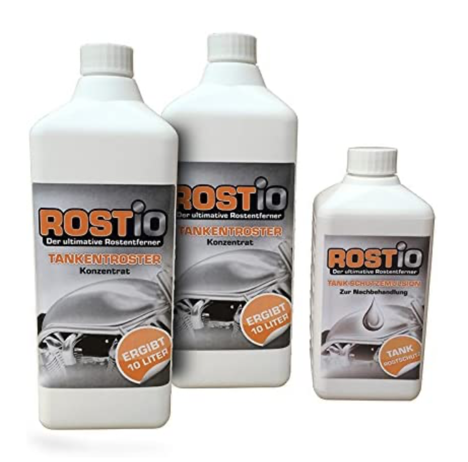 3 Liter Tankentroster plus 500ml Tank-Schutzemulsion plus Tauchsieder  Tanksanierungs-Set, ROSTIO Tankentroster, Tankentrostung